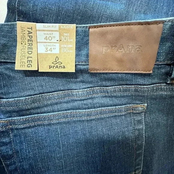 Prana Blue Hillgard Slim Jeans Medium Ozone Wash 40 x 34 - Picture 2 of 6